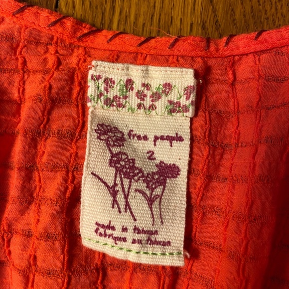 🛑SOLD🛑 Coral NWOT Free people mini dress - Picture 6 of 6